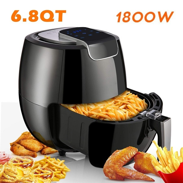 Air Fryer, Nebulastone 6Qt Airfryer with 8 Presets, Rapid Frying Electric  Hot Oven Oilless Cooker, LED Digital Screen,Stainless Steel, Preheat, ETL
