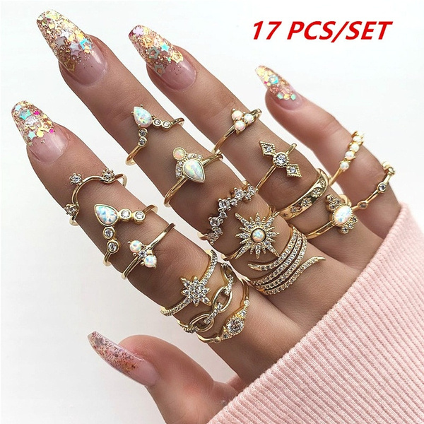 Meidiya 7Pcs Women Dainty Gold Rings Set Rhinestone Butterfly Leaf Floral  Knuckle Rings Boho Rings Set Gold Crystal Stackable Ring for Girls Teens Jewelry  Rings - Walmart.com