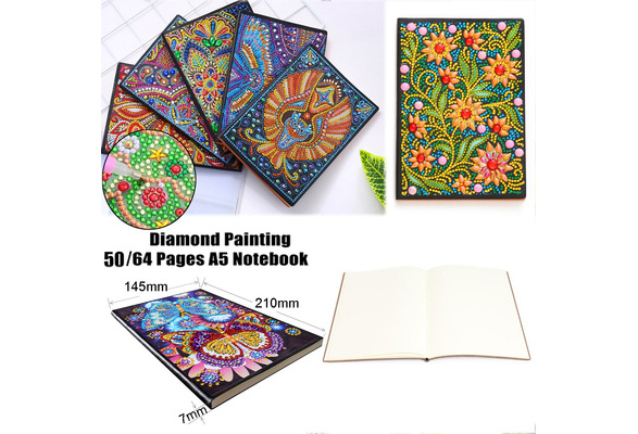 50/64 Pages Office Supplies Painting Gift Rhinestone Diamond Painting  Notebook A5 Notebook DIY Diamond Painting Kit 5D Diamond Embroidery Full  Rhinestone Cross Stitch Diamond Painting
