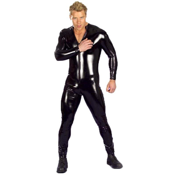Plus Size 3XL Leather Latex Catsuit Sexy Lingerie for Men Erotic Costumes Wetlook Catsuit Bodysuit Clubwear Zentai | Wish