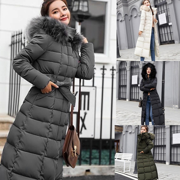 Winter women's down coat clothes cotton-padded thickening long jacket down  plus size