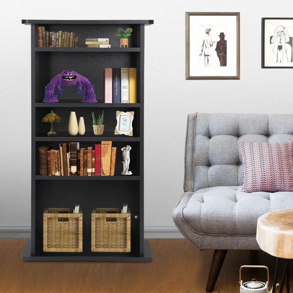 Multimedia Storage Cabinet Dvd Rack Book Shelf Organizer Stand Audio Media Tower Wish