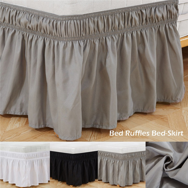 Wrap Around Style Easy Fit Elastic Bed, King Size Bed Wrap Skirt