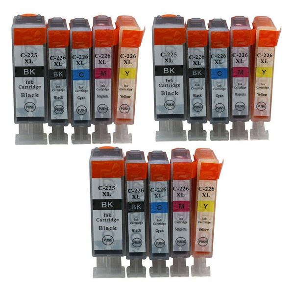 15pcs Ink Cartridge Pgi 225 Cli 226 Compatible For Canon Pixma Ix6520 Ip4820 Ip4920 Mg5120 1917