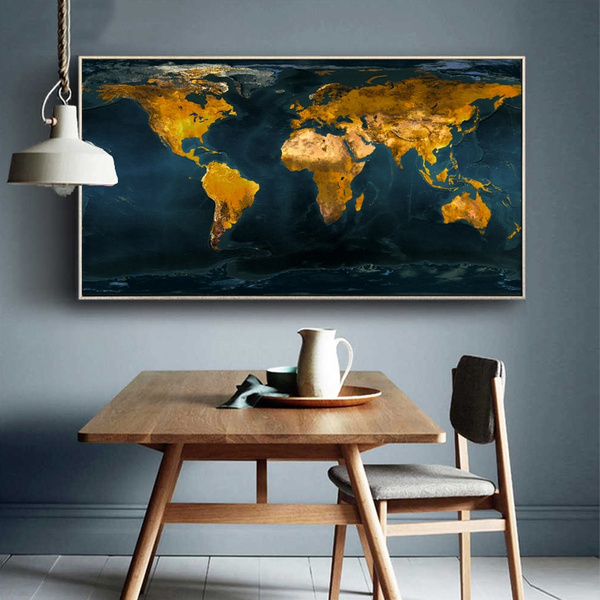 Deco POSTER.Home room Art.Interior Design.Mapa Mundi.Vintage World Map.7021