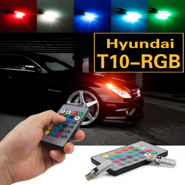 2x T10 W5W 194 5050 SMD 6 LED Car RGB Reading Wedge Side Light Auto
