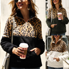 Fashion, fluffy, Leopard, longsleevesweatshirt