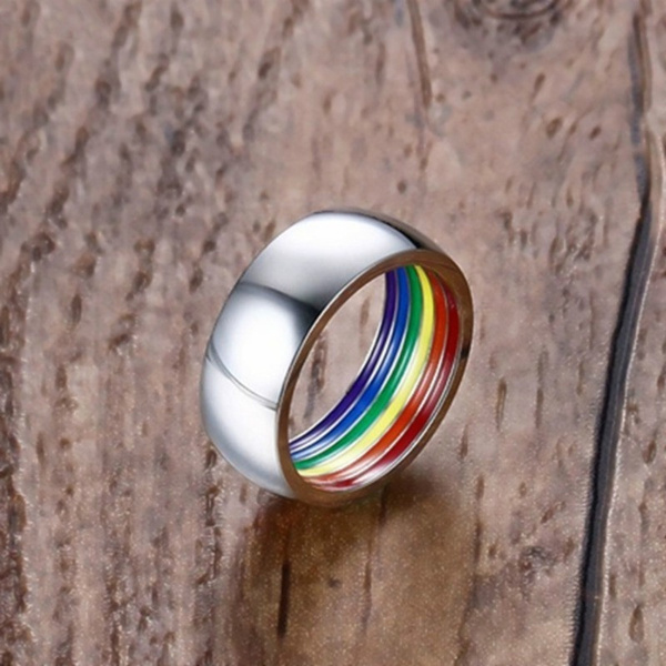 rainbow gay pride rings