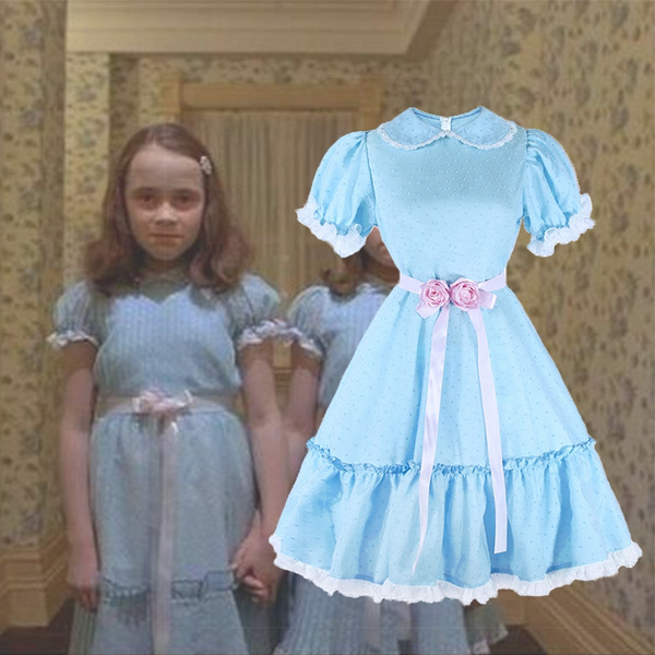 El Brillante Espeluznante Hermanas Gemelas Grady Hija Azul Vestido De  Película De Terror De Halloween Del Traje De Cosplay | Wish