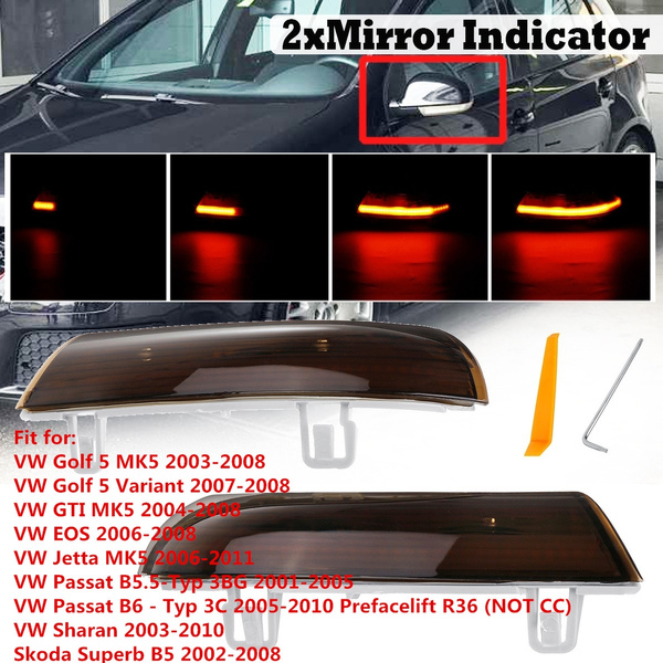 LED Turn Signal Light Side Mirror Lamp For VW Passat B5.5-Typ 3BG 2001-2005
