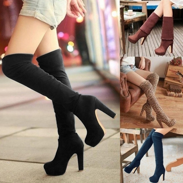 VKEKIEO Square Toe Chunky Heels For Women High Heel Chunky Red - Walmart.com