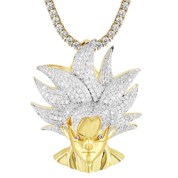 Mens Prince Goku Vegeta Bling .925 