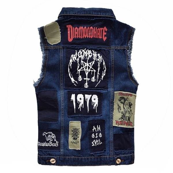 punk jean vest