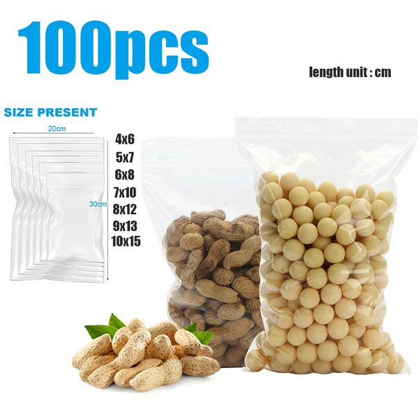 100pcs Mini Zip lock Bags Plastic Packaging Bags Small Plastic