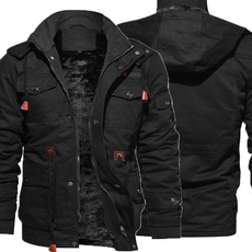 outdoorcasualjacket, menszipperjacket, Winter, hoodedjacket