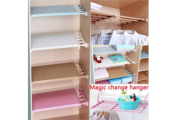 Adjustable closet organizer storage shelf wall mounted hot sale