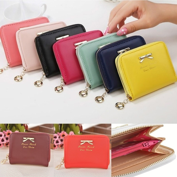 1 pc Women Wallet Small Wallet Card Holder Coin Purse Zipper