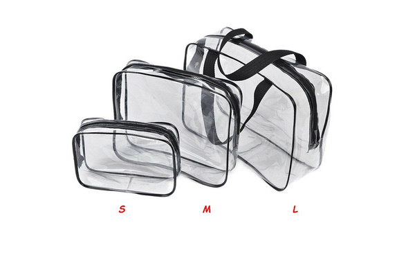 Buy Wholesale China Travel Transparent Vinyl Waterproof Beach Zipper Cosmetic  Bag Pouch Clear Toiletry Bag With Handle & Travel Bag Makeup Case at USD  3.9