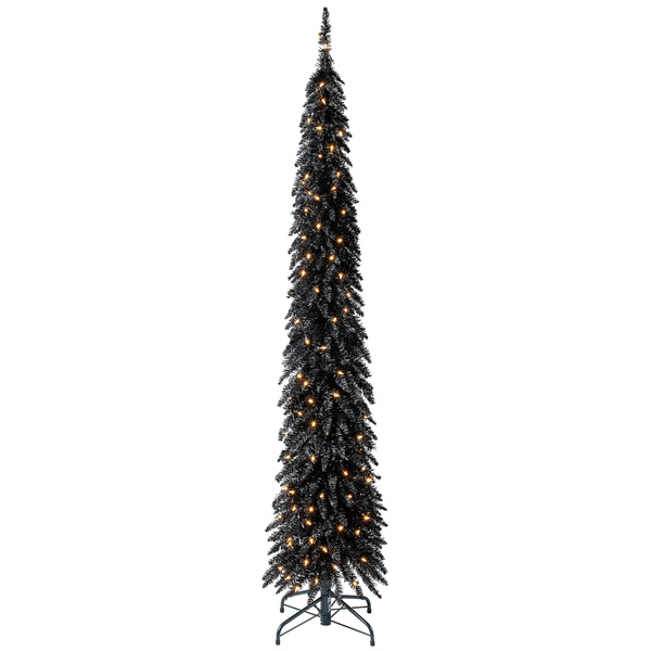 Home Heritage 7 Foot Pencil Slim Artificial Prelit Christmas Tinsel