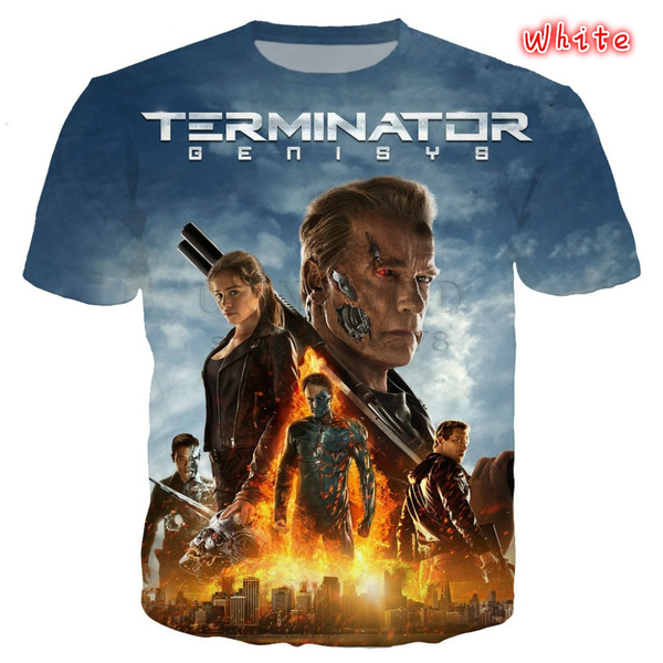 Fashion t shirt men women movie Terminator Arnold Schwarzenegger I will be back 3D print t shirts Harajuku tshirt streetwear top