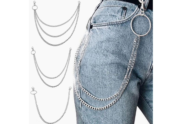 Fashion Men's Women's Beaded Stainless Steel Jeans Chain Jean Chain Lo –  iwalletsmen