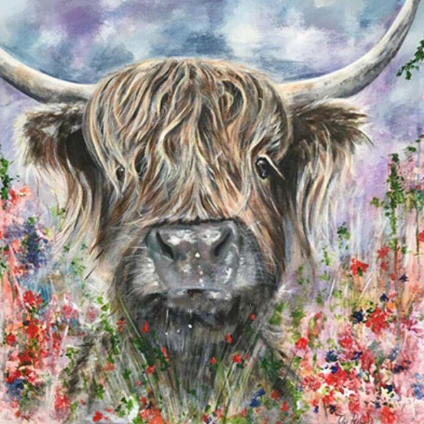 Abstract Floral Cow Diamond Painting 