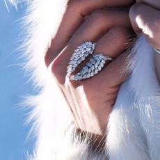 Sterling, DIAMOND, wedding ring, Angel