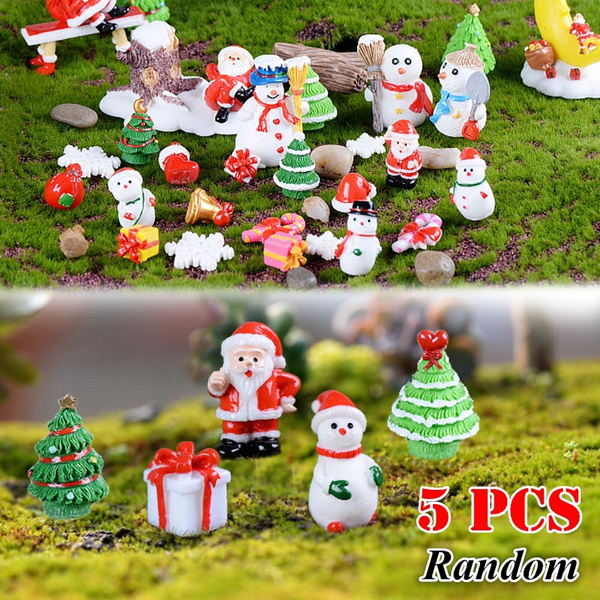 Decor Xmas Ornament Snowman Figurine Christmas Decorations Mini Santa Claus 