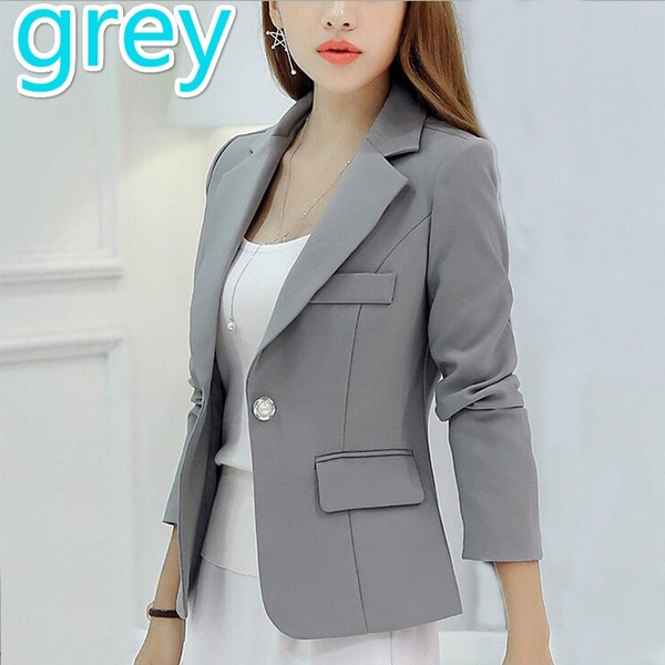 Ladies hotsell grey blazer