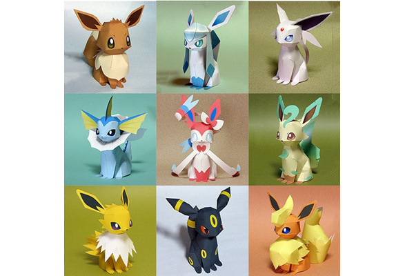 Pokemon Eevee 3d Paper Model Diy Paper Puzzle Puzzle Toys Rare Toy