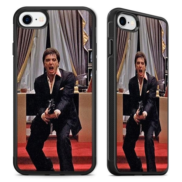 Scarface Tony Montana Gun cell phone case cover for iphone X XR XS MAX 8 plus 7 plus 6 plus se 5 5s for Samsung galaxy S4 S5 S6 S7 edge S8 S9 Plus S10