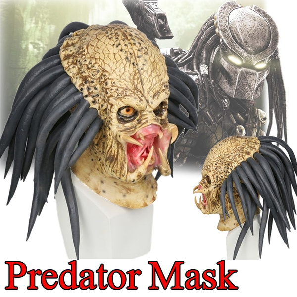 Movie The Predator Helmet Cosplay Prop Mask Party Latex Halloween Helmet Unisex 
