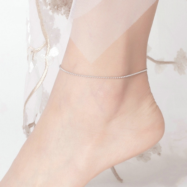 925 Sterling Silver Anklet Fine Fashion Jewelry Simple Foot Chain For Women  Girl S925 Silver Ankle Chain Leg Bracelet Anklets AliExpress