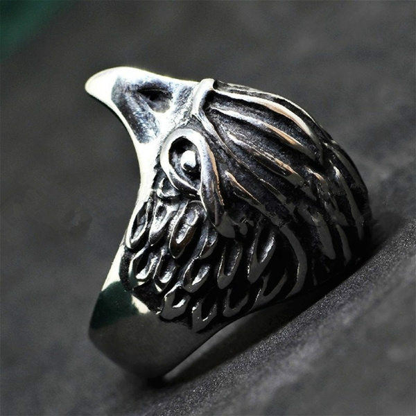 Details about / 316L Stainless Steel ring Punk animal Ring eagle biker ring Fashion Jewelry