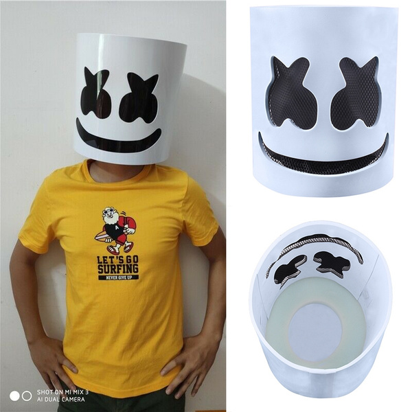 Fuld dræbe æstetisk DJ Marshmello Mask Hard Plastic Full Helmet Cosplay Fans Prop Halloween |  Wish