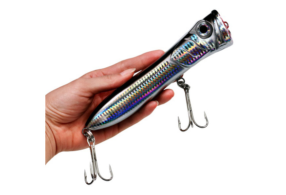 Popper Lures Topwater Fishing Baits Saltwater Popper Lures 3.7oz 7 Tuna  Bait GT Lure Fishing Hard Lures Artificial Bait Top Water Sea Fishing Lures