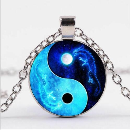 New Cabochon Silver Glass Necklace pendant moon Jewelry | Wish