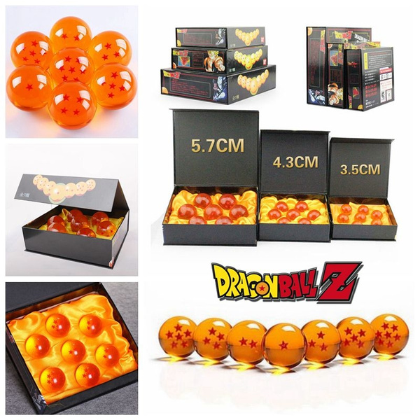 Details about   7pcs JP Anime DragonBall Z Stars Crystal Ball Collection Set with Gift