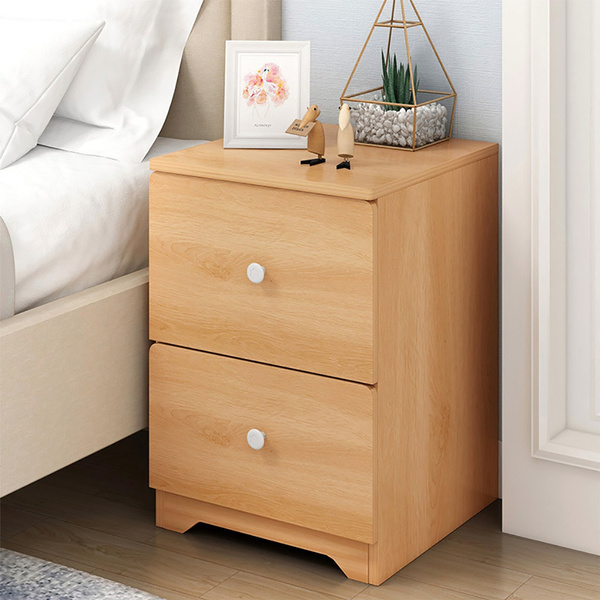 End Side Table Nightstand with Storage Drawer Fashion Modern Assemble Storage Cabinet Bedroom Bedside,Double Drawer Nightstand End Side Table Nightstand with Storage Drawer Fashion Modern Assemble Storage Cabinet Bedroom Bedside,Double Drawer Nightstand