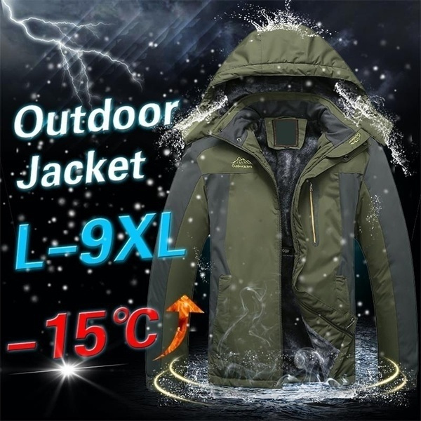 Fishing Clothing Winter Autumn Winter Waterproof Warm Fishing Jackets Men  Fleece Thick Outdoor Fishing Shirts M-9XL