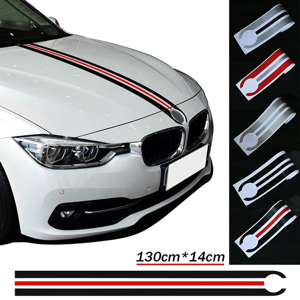 BMW Car Bonnet Racing  Stripes Decals Sticker Graphic 
