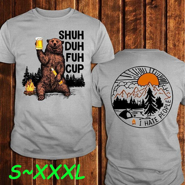 Camping Beer Drinking Bear Shirt 