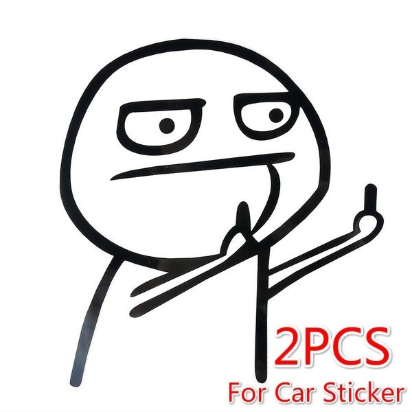 1x Funny & Personality Two Middle Finger Car Sticker Decal Universal 13.7 x 15cm 