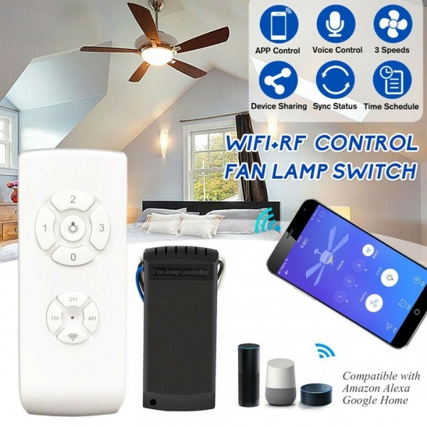 Wireless Smart Ceiling Fan Lamp Remote Control Controller Timing Switch 