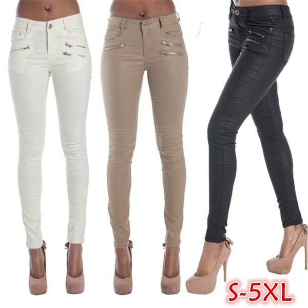 Black Extra Long Leggings/slim Fit Black Pants/sexy Leather Pants