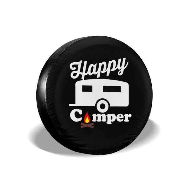 Tire Covers Happy Camper Potable Ployster Waterproof Spare Tire Wheel ...