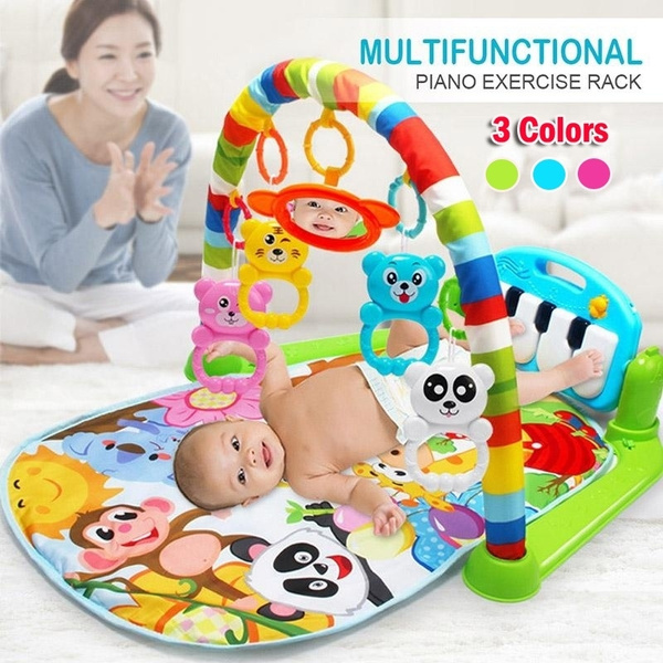 3 In 1 Soft Baby Toddler Kid Play Mat with Musical Piano & Lights, New