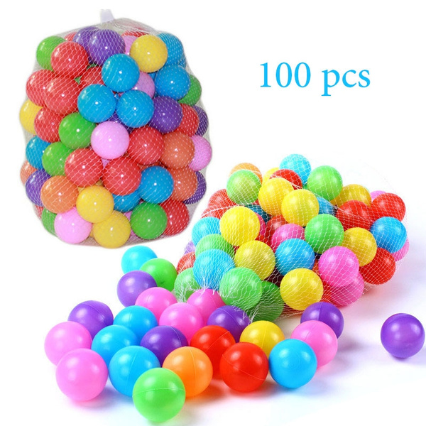 100 pcs/pack Colorful Balls Eco-Friendly Soft Plastic Ocean Ball Kid ...