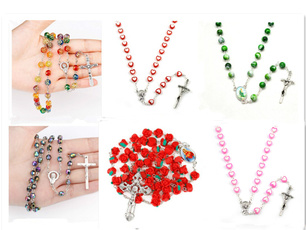 catholic, rosary, Cross necklace, Gifts