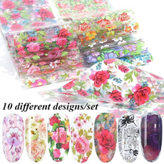 nail decoration, Summer, nail decals, Flowers